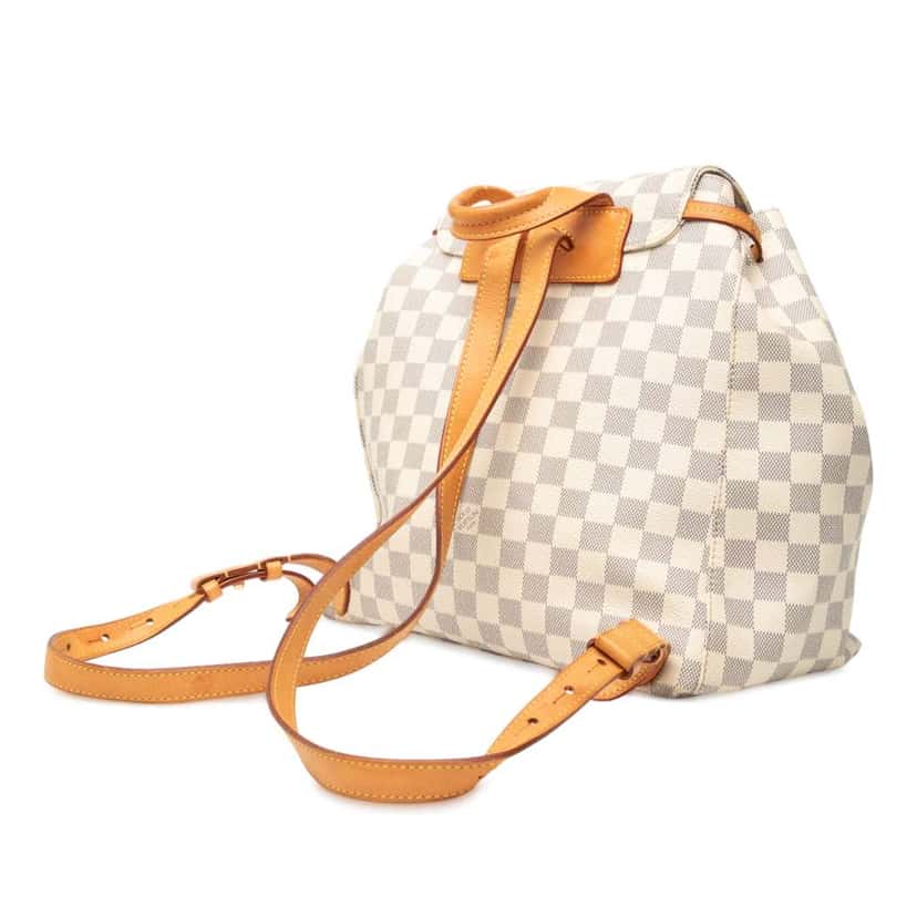 Louis Vuitton Damier Azur Sperone White Good condition - Back View