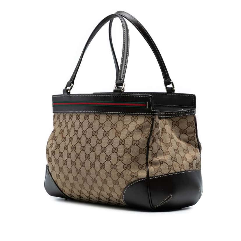 Gucci GG Canvas Mayfair Tote Brown Canvas Fair condition - Back View