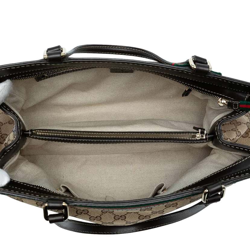 Gucci GG Canvas Mayfair Tote Brown Canvas Fair condition - Model View