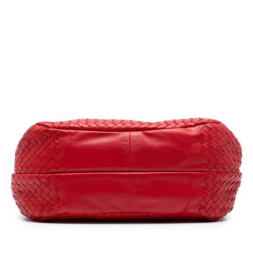 Bottega Veneta Small Nappa Intrecciato Campana Hobo Red Leather Good condition - Inside View