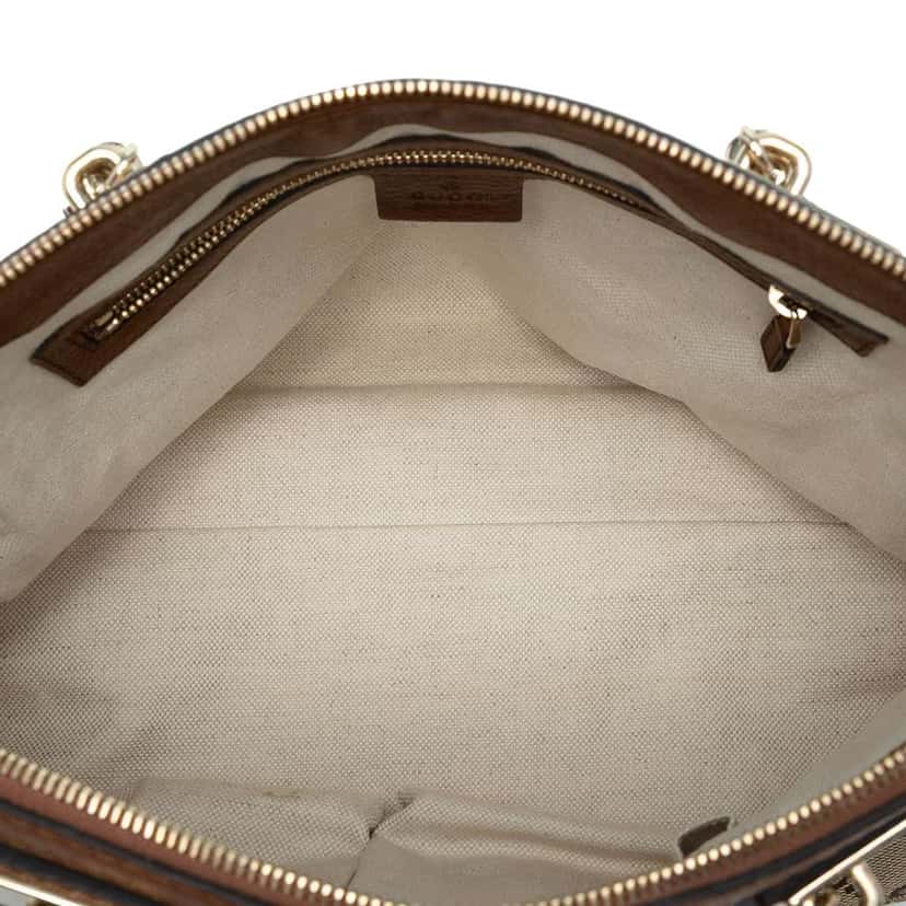 Gucci GG Canvas Bella Satchel Brown Canvas Good condition - Model View