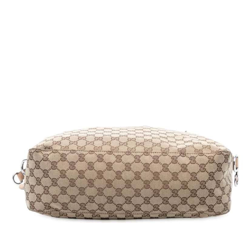 Gucci Large GG Canvas Icon Bit Satchel Brown Canvas Good condition - Inside View