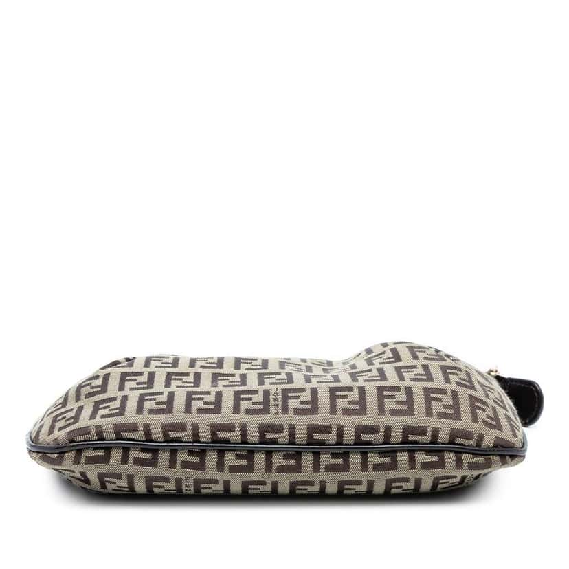 Fendi Zucchino Canvas Chain Pochette Brown Canvas Good condition - Inside View