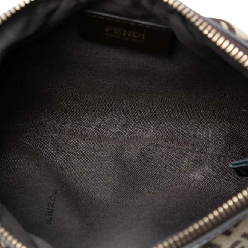 Fendi Zucchino Canvas Chain Pochette Brown Canvas Good condition - Model View