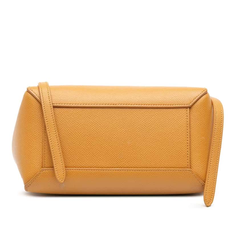 Celine Nano Grained Calfskin Belt Bag Yellow Leather Good condition - Inside View