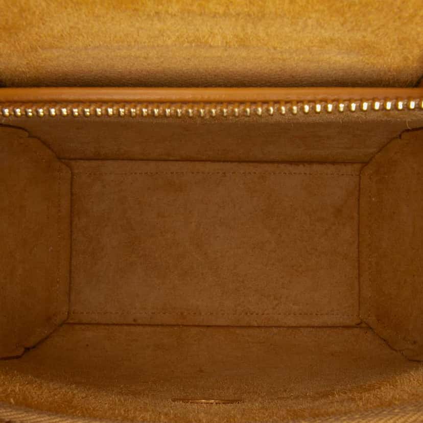 Celine Nano Grained Calfskin Belt Bag Yellow Leather Good condition - Model View