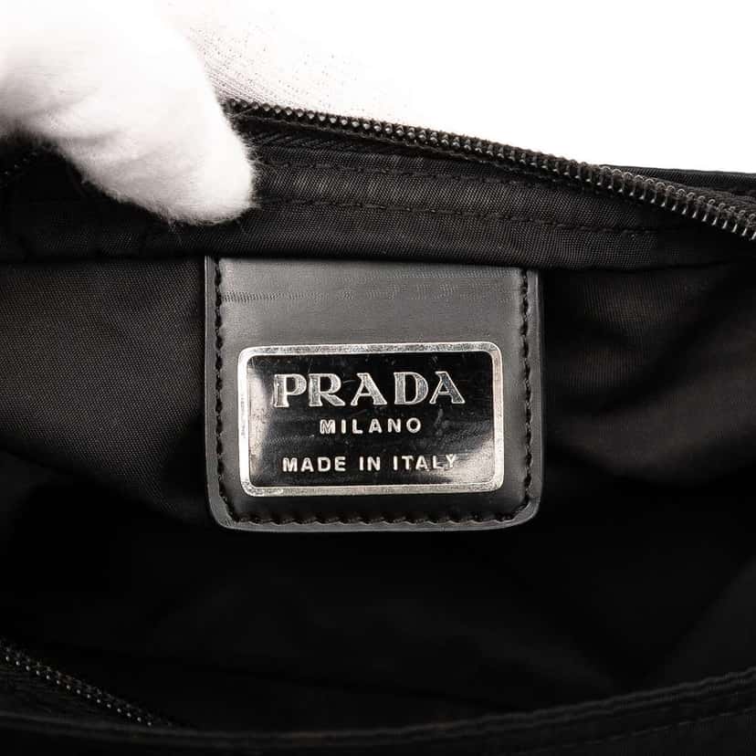 Prada Tessuto Zip Top Crossbody Black Good condition - Box View