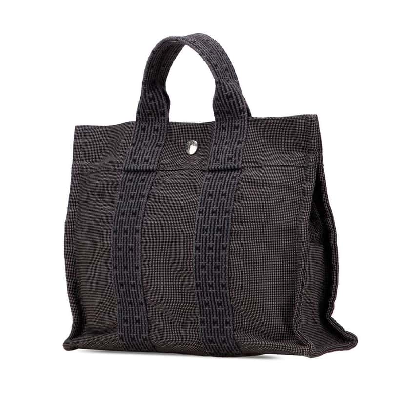 Hermès Canvas Herline PM Grey Canvas Good condition - Back View