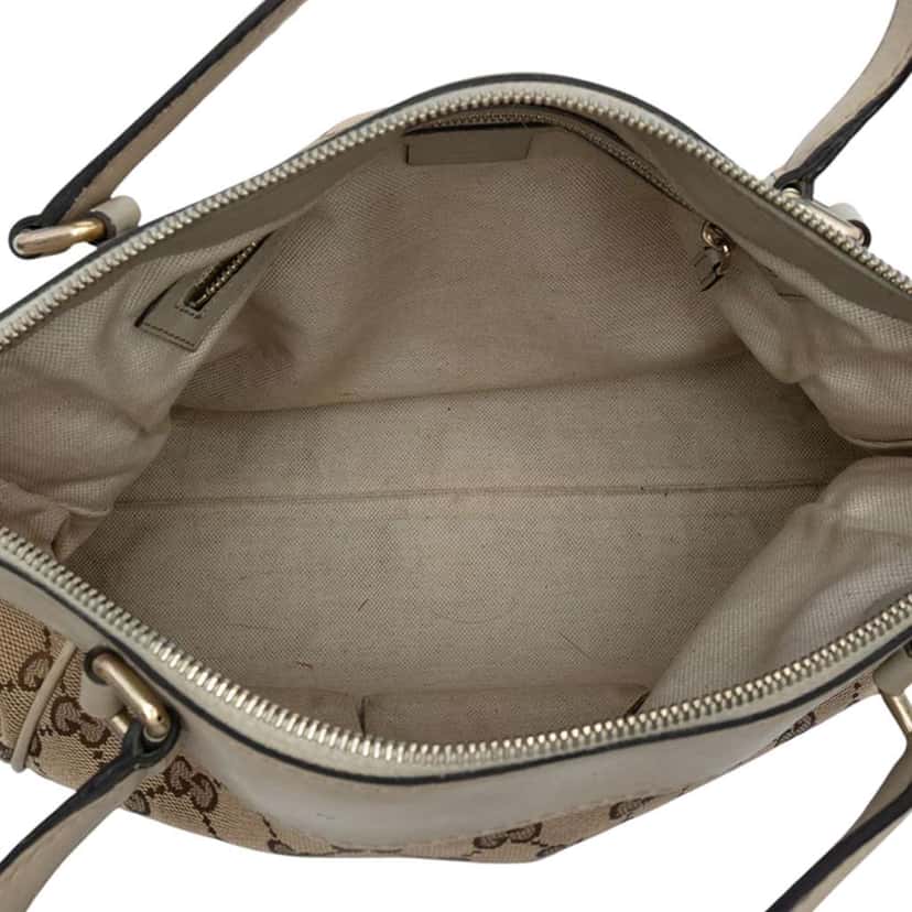 Gucci GG Canvas Web Mayfair Satchel Brown Canvas Fair condition - Model View