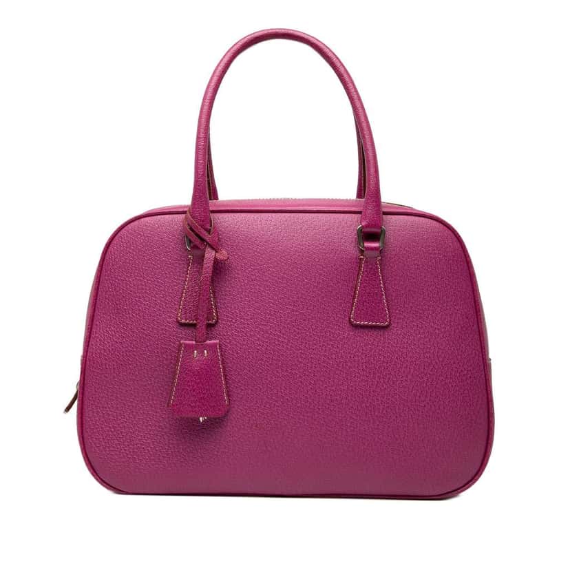 Prada Cinghiale Bauletto Handbag Pink Leather Good condition - Front View