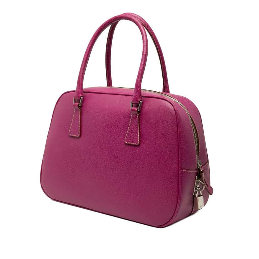 Prada Cinghiale Bauletto Handbag Pink Leather Good condition - Back View