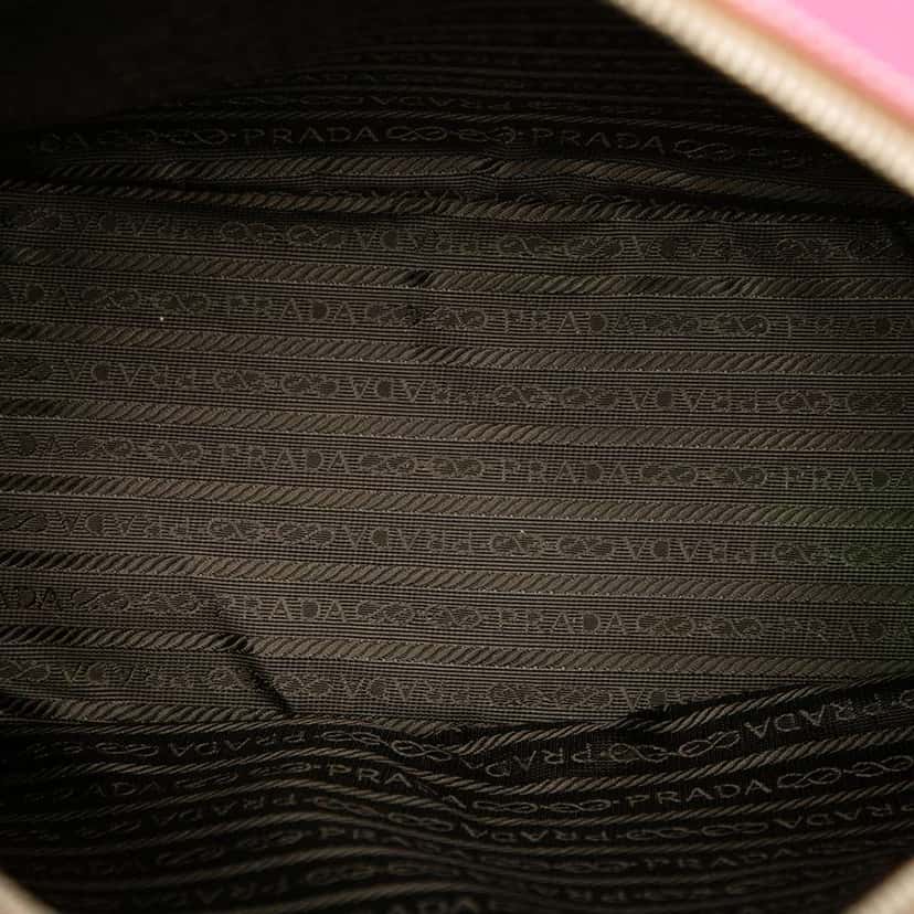 Prada Cinghiale Bauletto Handbag Pink Leather Good condition - Model View