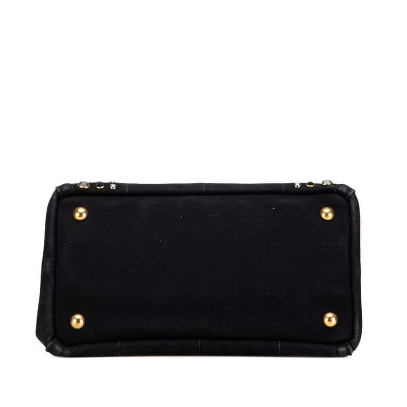 Prada Small Canvas Canapa Bijoux Satchel Black Canvas Good condition - Inside View
