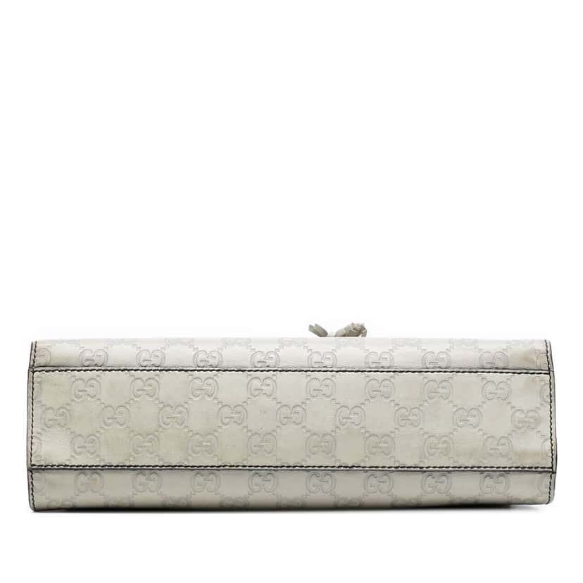Gucci Medium Guccissima Emily Shoulder Bag Grey Leather Good condition - Inside View