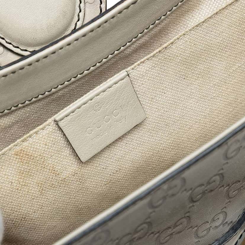 Gucci Medium Guccissima Emily Shoulder Bag Grey Leather Good condition - Box View