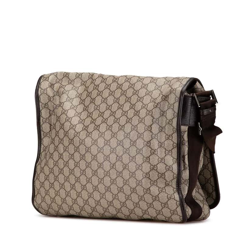 Gucci GG Supreme Crossbody Brown Canvas Good condition - Back View