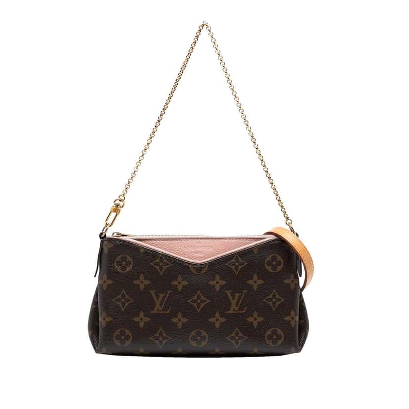 Louis Vuitton Monogram Pallas Clutch Brown Good condition - Front View