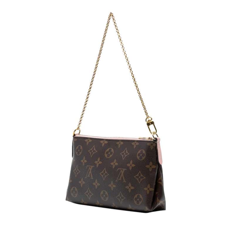 Louis Vuitton Monogram Pallas Clutch Brown Good condition - Back View