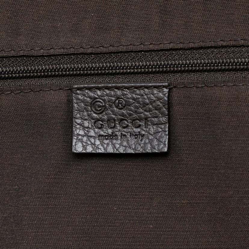 Gucci Medium GG Crystal Dome Satchel Brown Leather Good condition - Box View