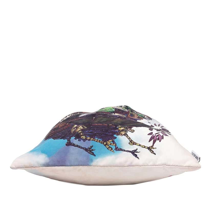 Loewe Studio Ghibli Howls Moving Castle Canvas Drawsting Pouch Blue Canvas Good condition - Inside View