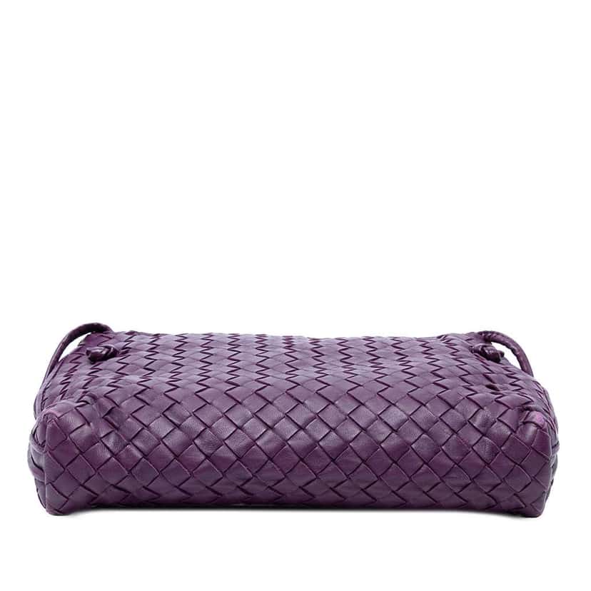 Bottega Veneta Nappa Intrecciato Nodini Crossbody Purple Leather Good condition - Inside View
