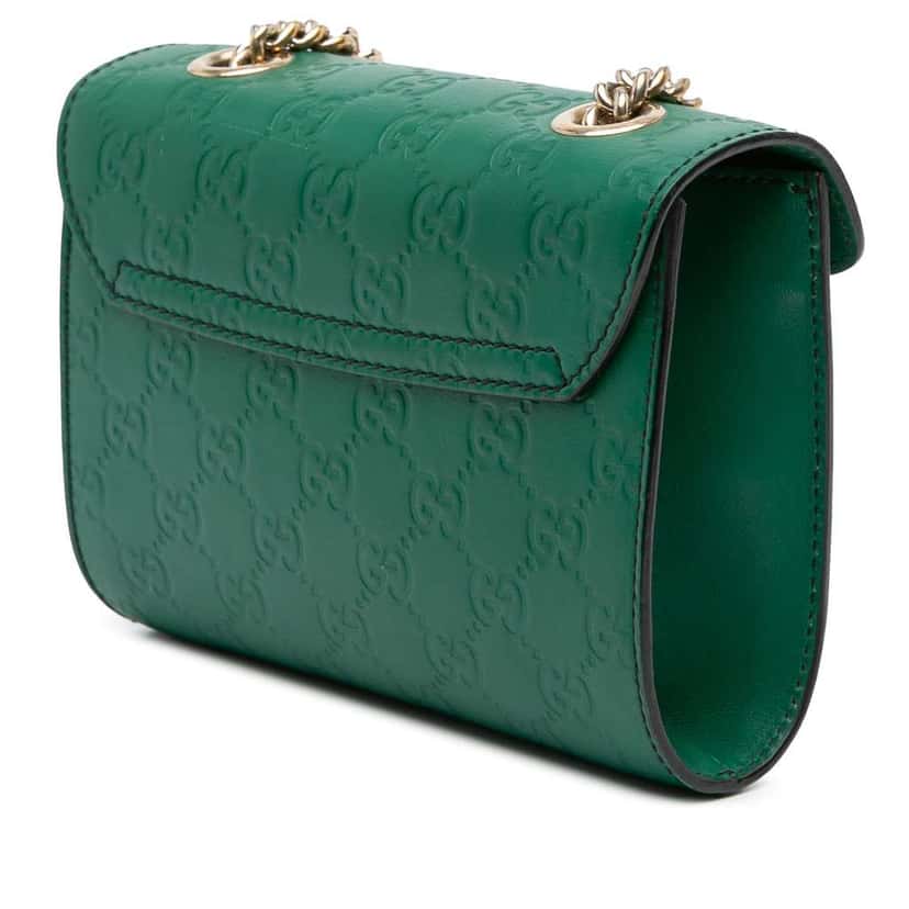 Gucci Mini Guccissima Emily Crossbody Green Leather Good condition - Back View
