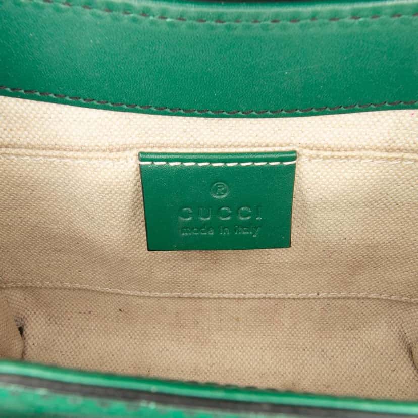 Gucci Mini Guccissima Emily Crossbody Green Leather Good condition - Box View