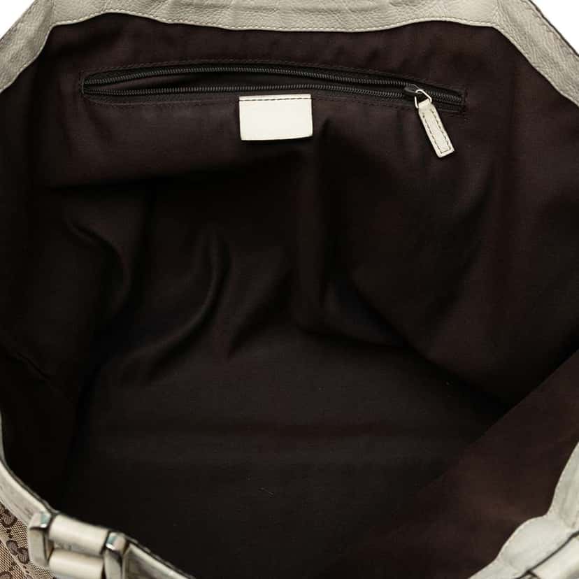 Gucci GG Canvas Web New Ladies Tote Brown Canvas Good condition - Model View