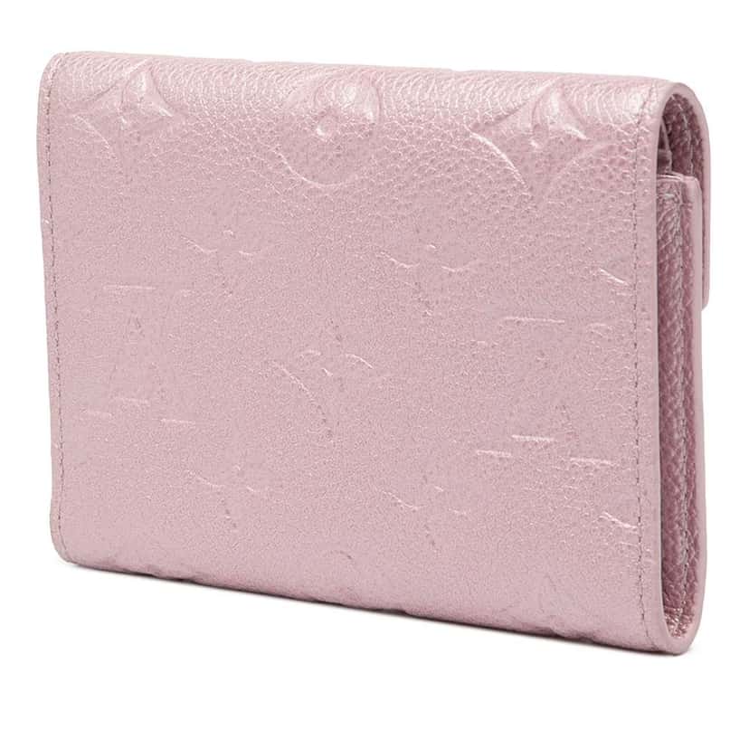 Louis Vuitton Monogram Empreinte Flower Victorine Wallet Purple Leather Good condition - Back View