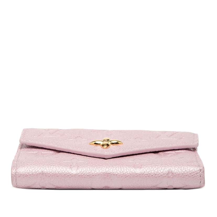 Louis Vuitton Monogram Empreinte Flower Victorine Wallet Purple Leather Good condition - Inside View