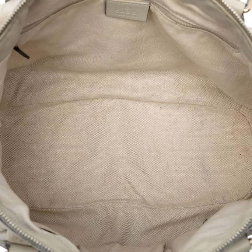 Gucci Guccissima Sukey Satchel White Leather Good condition - Model View