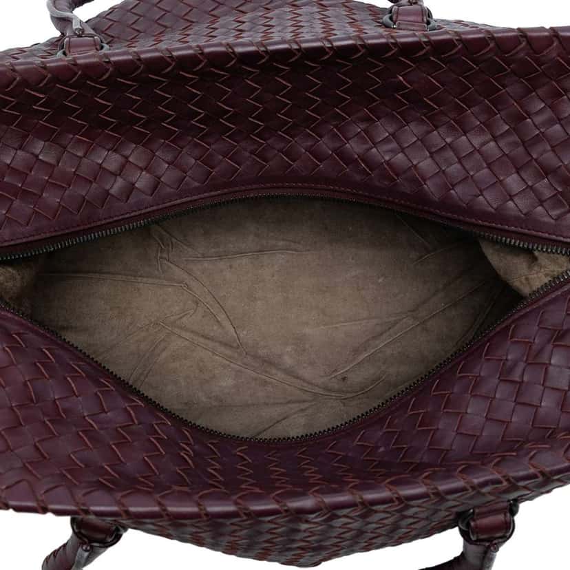 Bottega Veneta Large Nappa Intrecciato Brick Tote Red Leather Good condition - Model View