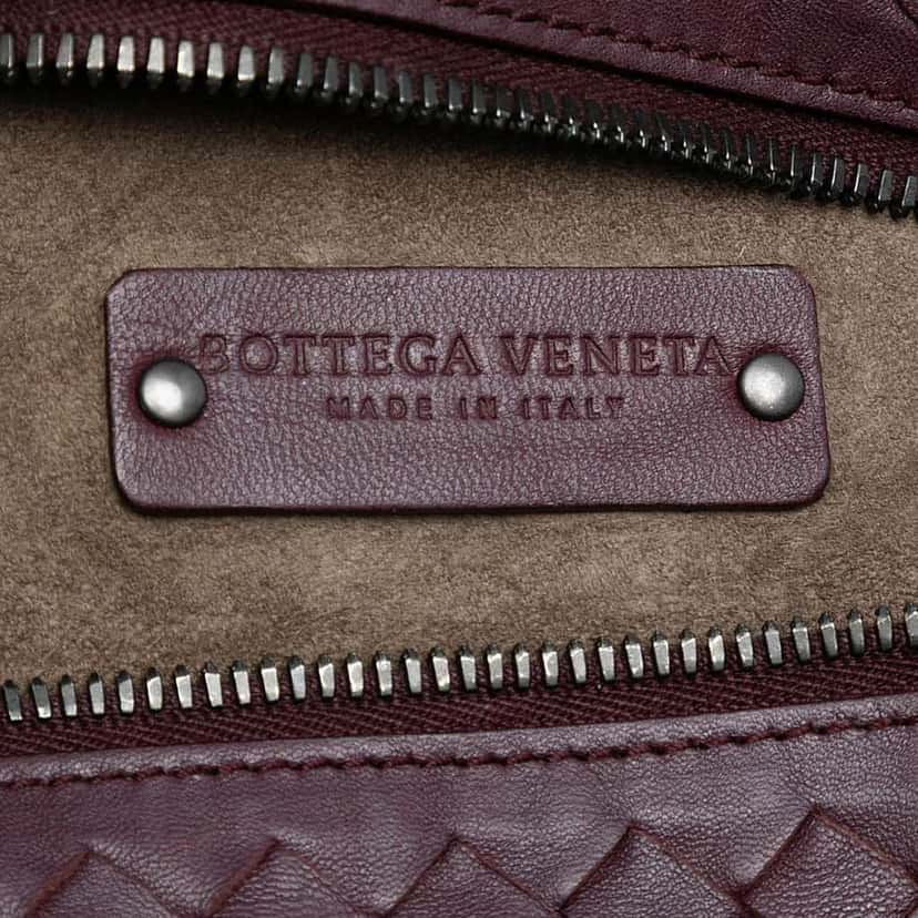 Bottega Veneta Large Nappa Intrecciato Brick Tote Red Leather Good condition - Box View