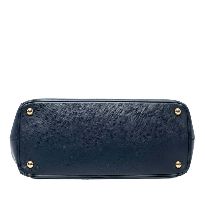 Prada Medium Saffiano Lux Galleria Double Zip Satchel Blue Leather Very good condition - Inside View