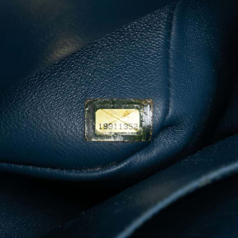 Chanel Jumbo Classic Caviar Double Flap Blue Leather Good condition - Box View