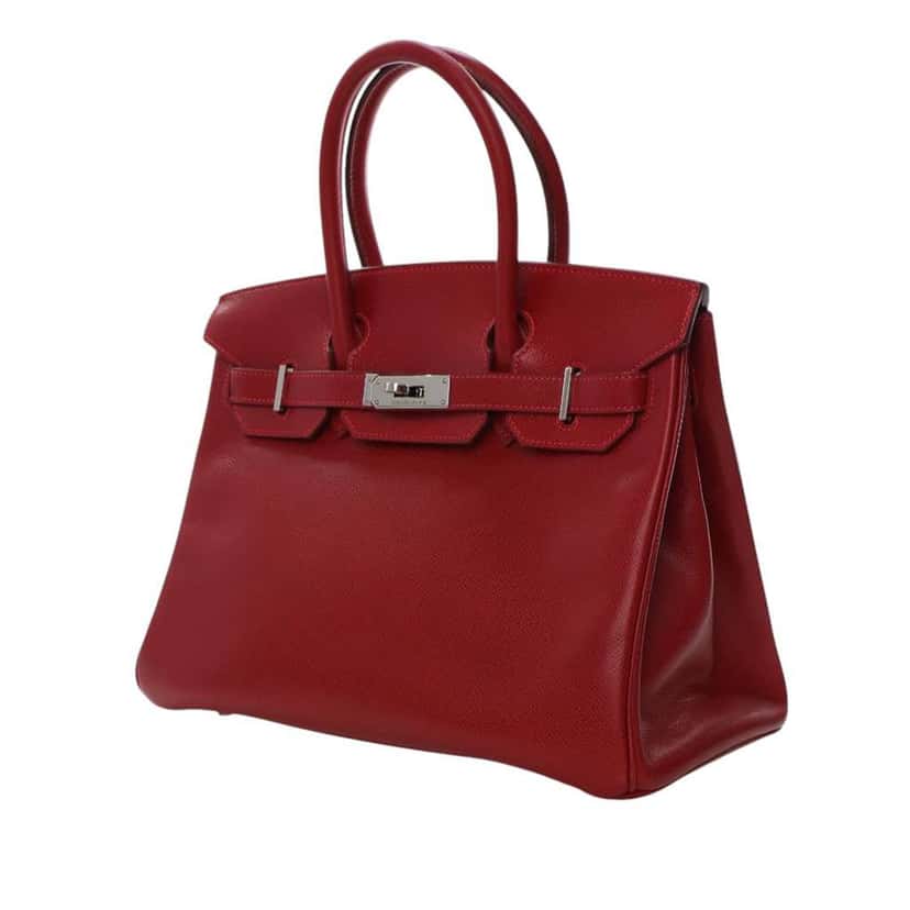 Hermès Epsom Birkin Retourne 30 Red Leather Good condition - Inside View