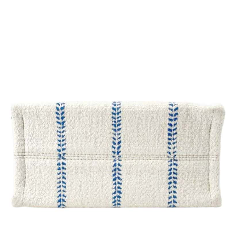 Celine Small Wool Cuir Triomphe Stripe Cabas Thais Satchel White Wool Good condition - Inside View