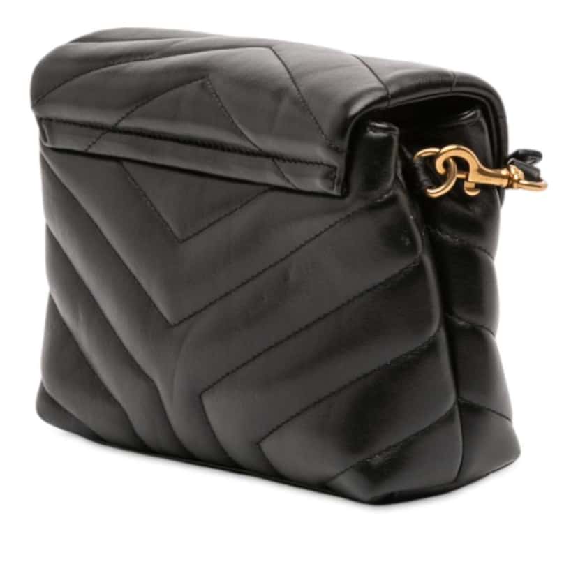 Saint Laurent Toy Matelasse Leather Monogram LouLou Crossbody Black Leather Good condition - Back View