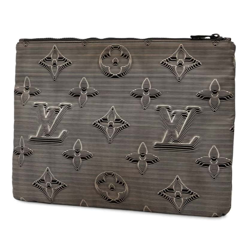 Louis Vuitton Monogram 3D 2054 Reversible Pouch Grey Good condition - Back View