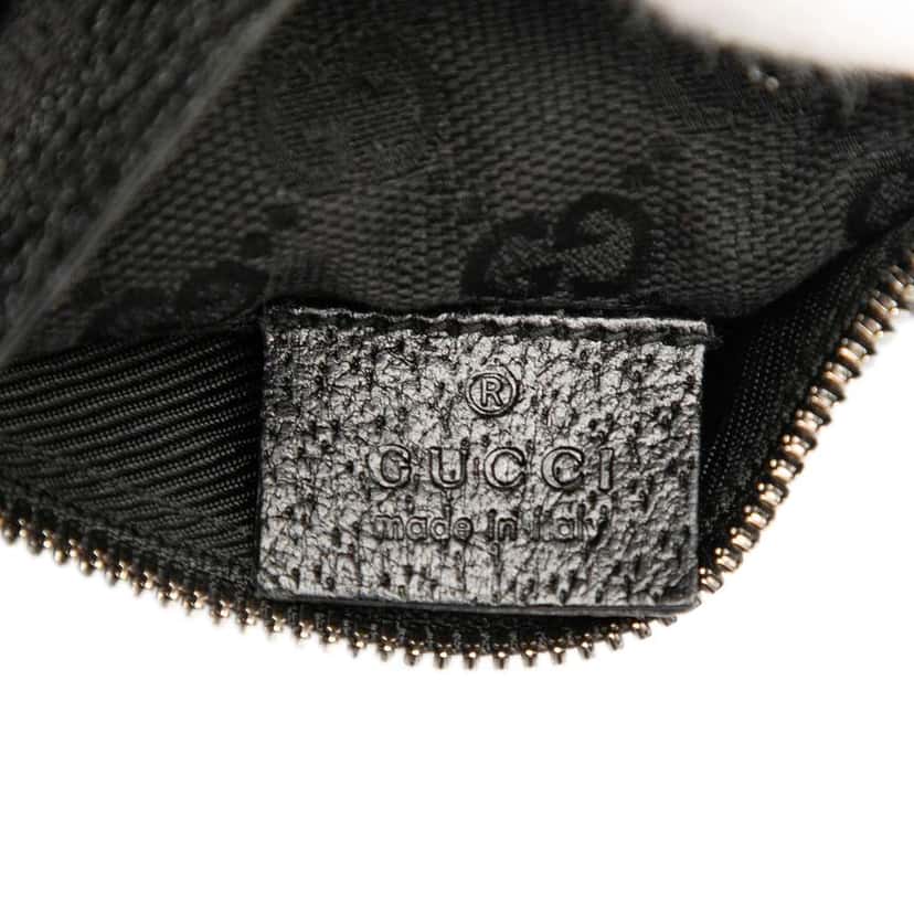 Gucci GG Canvas Double Pocket Belt Bag Black Canvas Good condition - Box View