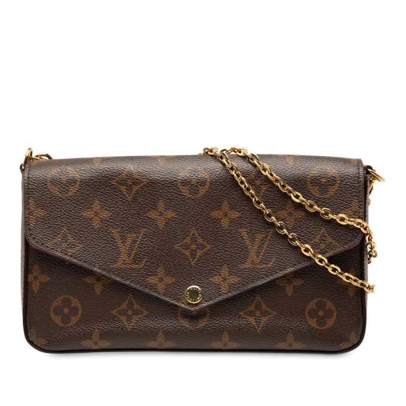 Louis Vuitton Monogram Pochette Felicie Brown Good condition - Front View