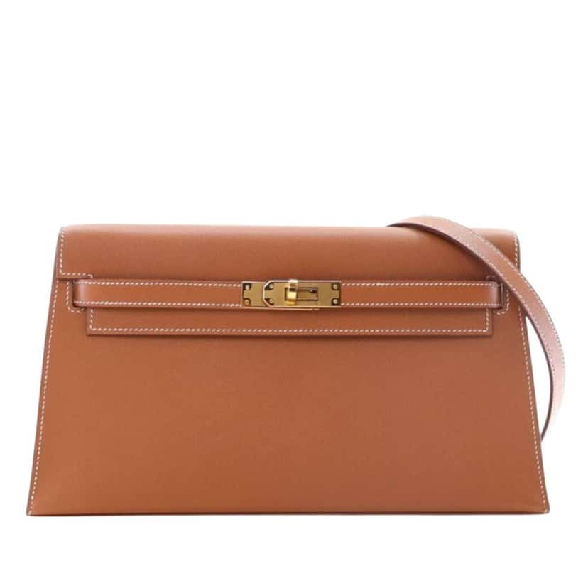 Hermès Veau Madame Kelly Elan Brown Leather Good condition - Front View