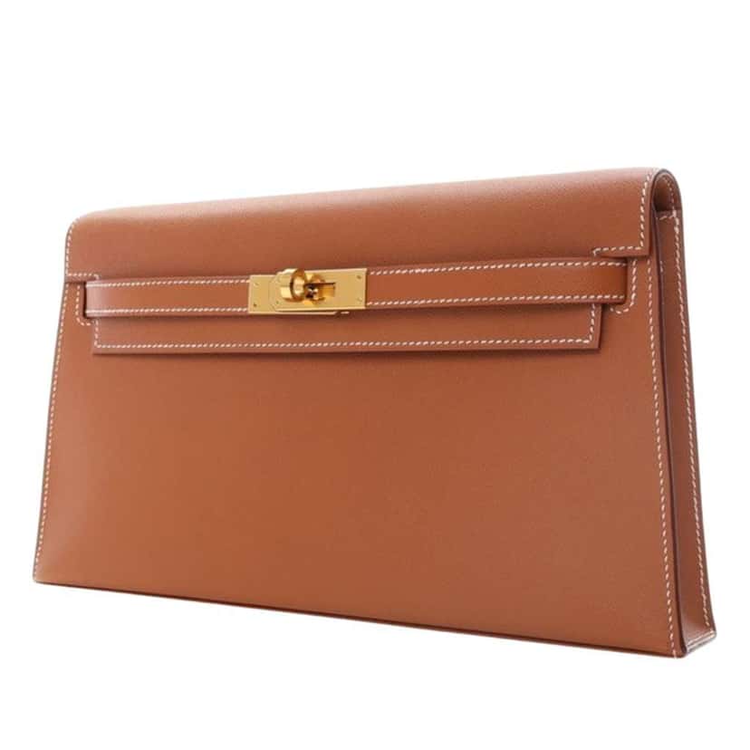 Hermès Veau Madame Kelly Elan Brown Leather Good condition - Back View