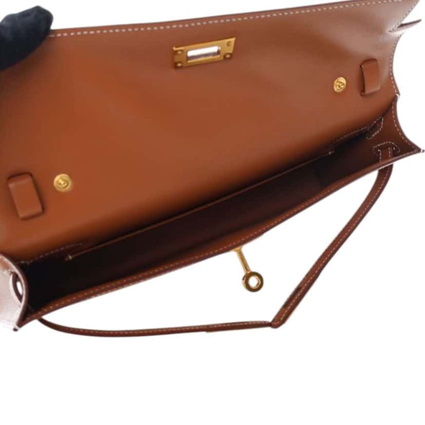 Hermès Veau Madame Kelly Elan Brown Leather Good condition - Box View