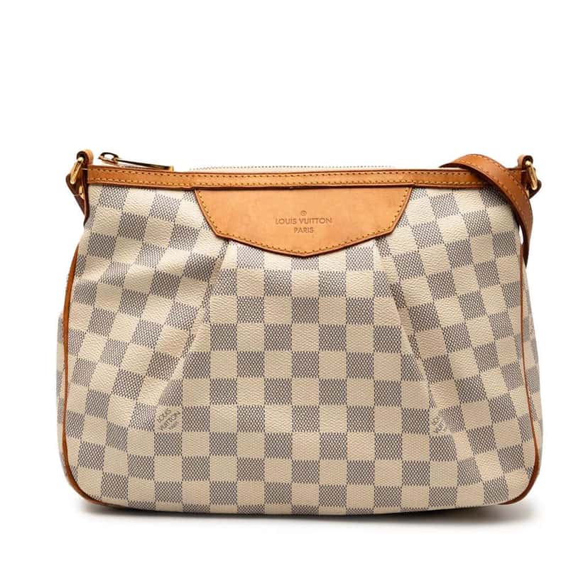 Louis Vuitton Damier Azur Siracusa PM White Good condition - Front View