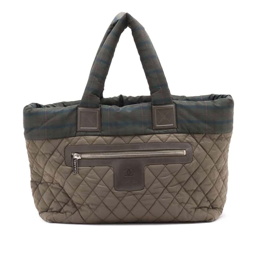 Chanel Medium Quilted Nylon Coco Cocoon Tote Brown Good condition - Front View