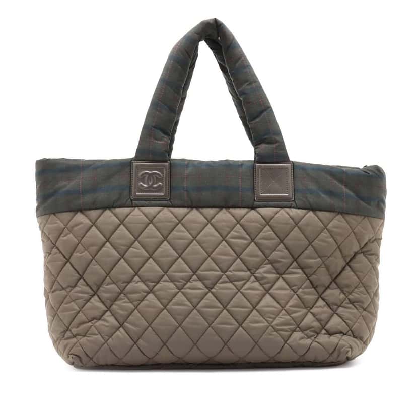 Chanel Medium Quilted Nylon Coco Cocoon Tote Brown Good condition - Back View