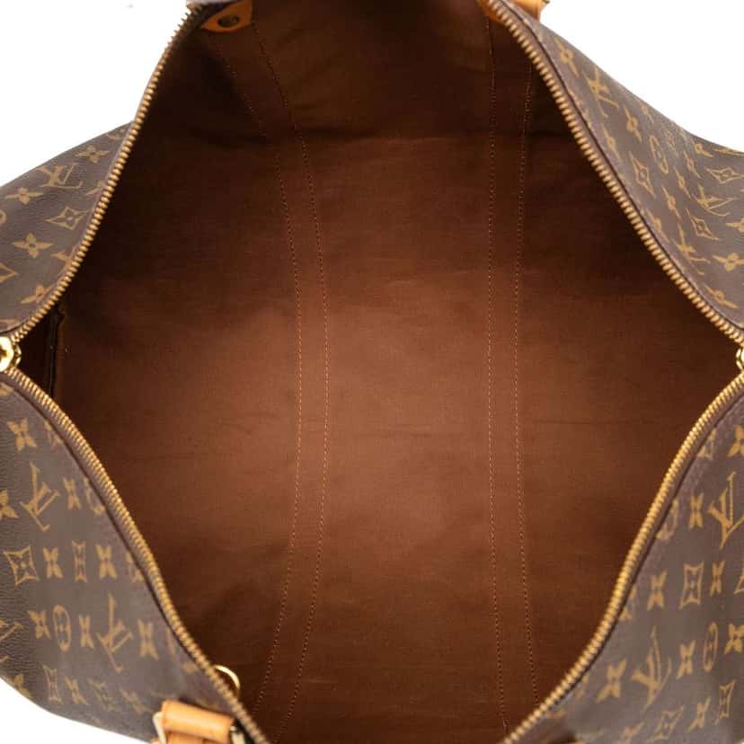 Louis Vuitton Monogram Keepall Bandouliere 50 Brown Fair condition - Model View