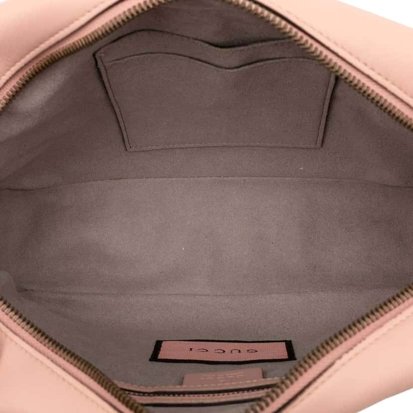Gucci GG Marmont Matelasse Leather Gucci Ghost Crossbody Pink Leather Good condition - Model View