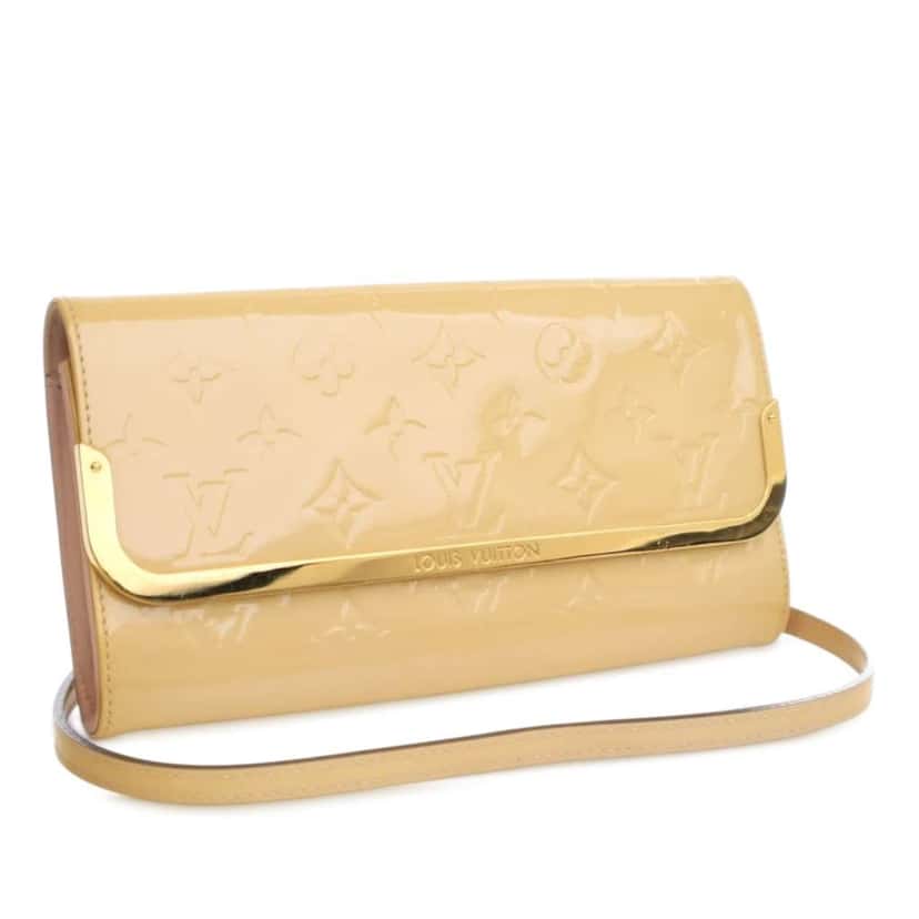 Louis Vuitton Monogram Vernis Rossmore MM Yellow Leather Good condition - Back View